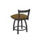 Holland Bar Stool Co 18" Low Back Swivel Vanity Stool, Pewter Finish, Canter Saddle Seat 82118PW012 - alternate 2